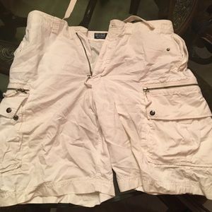 XL polo white cargo shorts